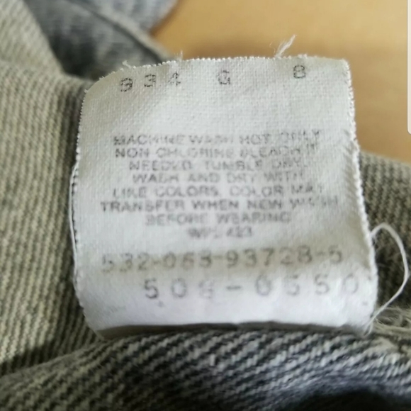 VTG RARE❗❗❗ 1989 Levis 506 Black Acid Wash Jeans Red Tag Size 34 X 30 USA MADE❗❗ - Picture 11 of 12